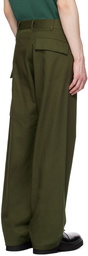 Marni Green Button-Fly Trousers