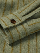Séfr - Millie Striped Wool-Blend Overshirt - Green