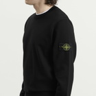 Stone Island Men's Organic Cotton Fleece Sweatshirt in Black