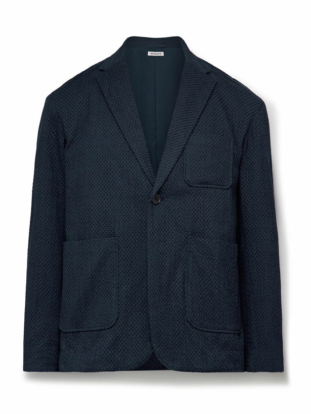 Photo: Blue Blue Japan - Meyer Unstructured Cotton-Lace Blazer - Blue