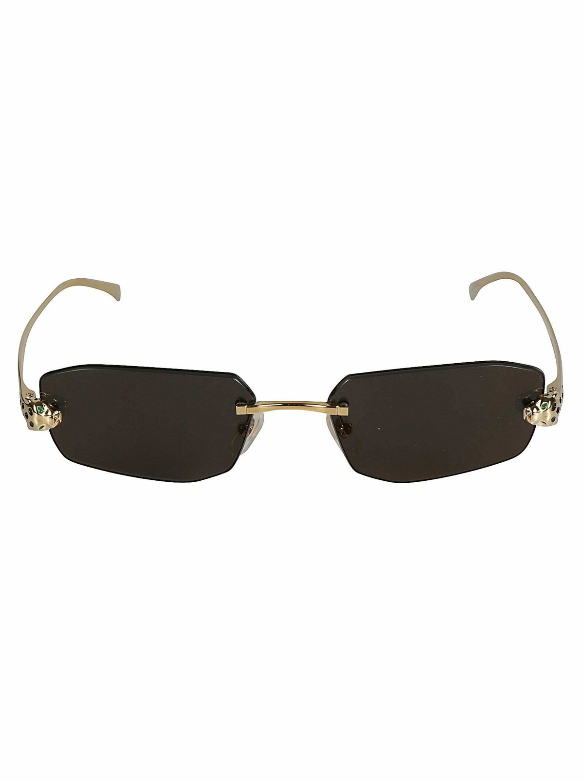 Cartier Eyewear Metal Temple Rimless Sunglasses