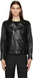 N.Hoolywood Black Leather Biker Jacket