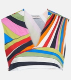 Pucci - Printed cotton crop top