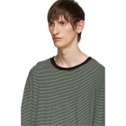 all in SSENSE Exclusive Grey and Black Striped Long Sleeve T-Shirt