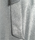 Tibi - Tie-neck lamé minidress