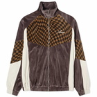 AMIRI Men's Wavy MA Velour Track Jacket in Brown