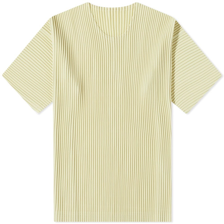 Photo: Homme Plissé Issey Miyake Men's Pleated T-Shirt in Yellow Hued