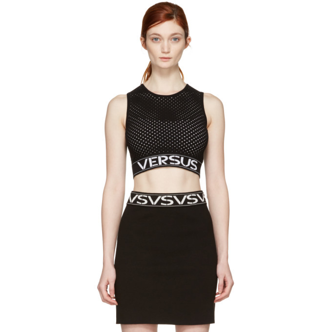 Photo: Versus Black Perforated Sports Bra