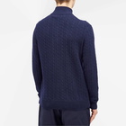 Polo Ralph Lauren Men's Half Zip Cable Knit Jumper in Hunter Navy