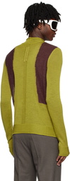 Rick Owens Green & Purple Harness Sweater