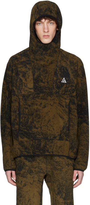 Photo: Nike Brown ACG Therma-FIT Wolf Tree Hoodie