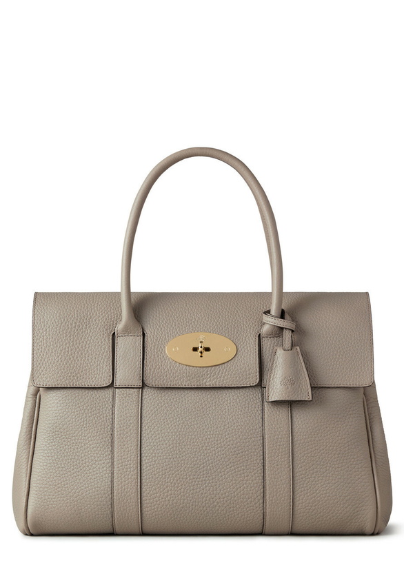 Photo: Mulberry Bayswater Grained Leather Shoulder bag - Taupe - One Size