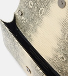Manolo Blahnik Maygot snake-effect leather clutch