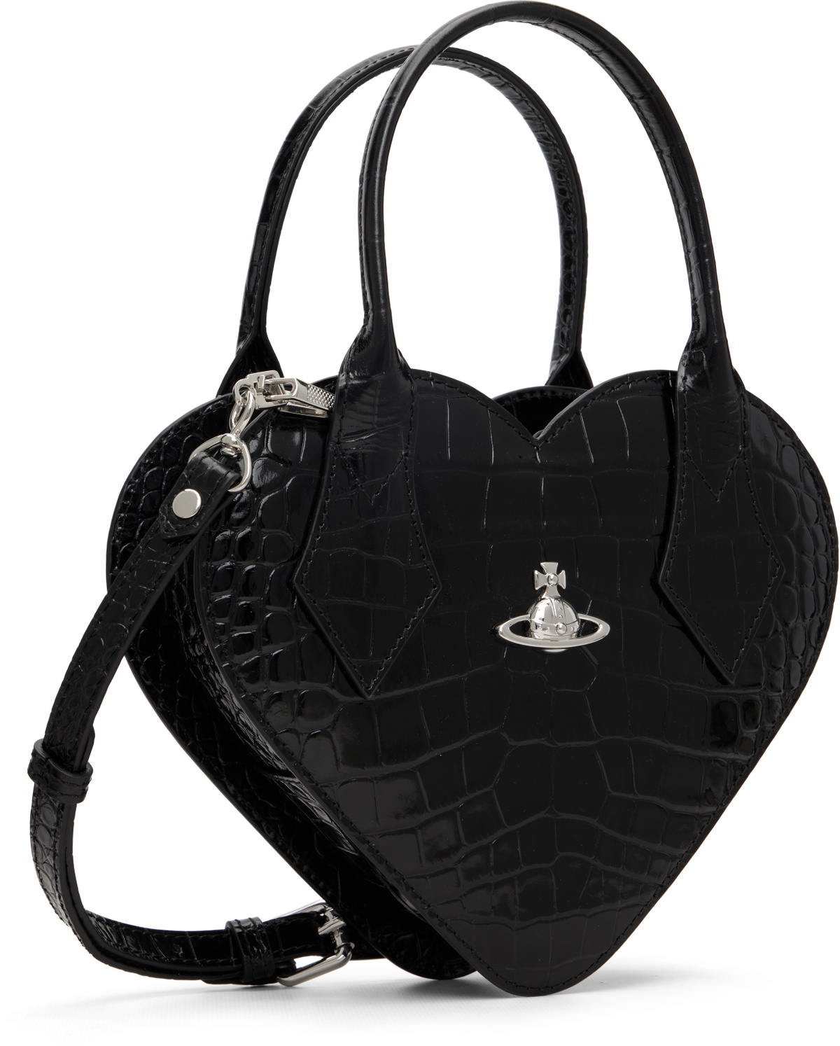 Vivienne Westwood Black Josephine Heart Crossbody Bag