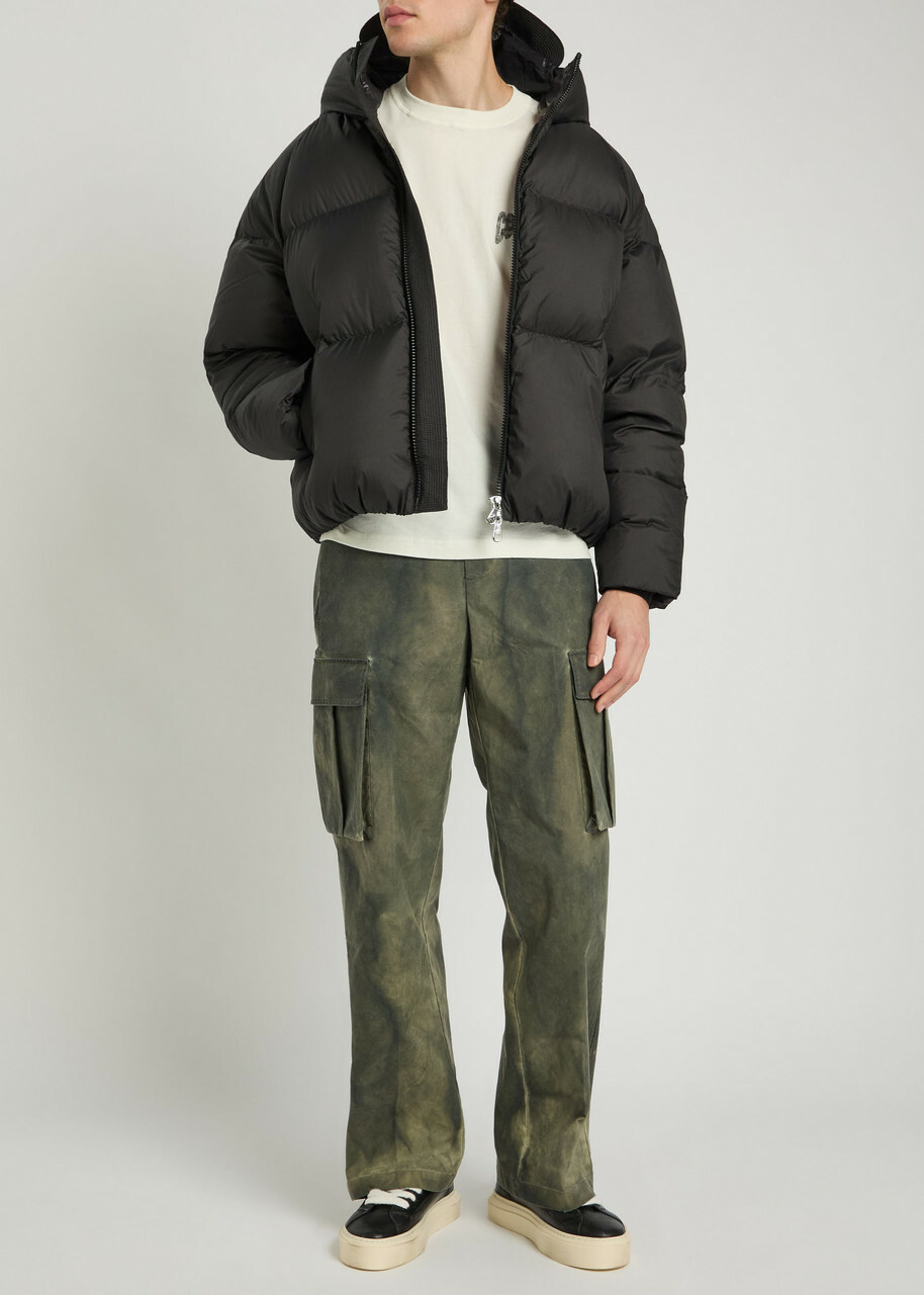 Cole Buxton Washed Straight-leg Cargo Trousers Khaki