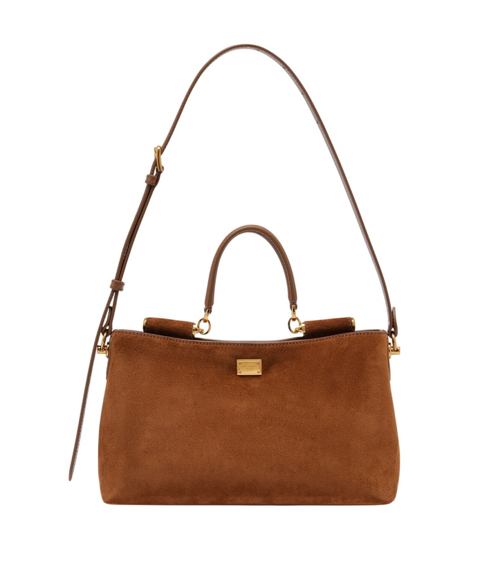 Photo: Dolce&Gabbana Vittoria Medium suede top-handle bag