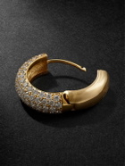 Alex Moss New York - Huggie 14-Karat Gold Diamond Earring