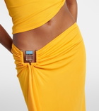 Christopher Esber Embellished gathered jersey maxi skirt