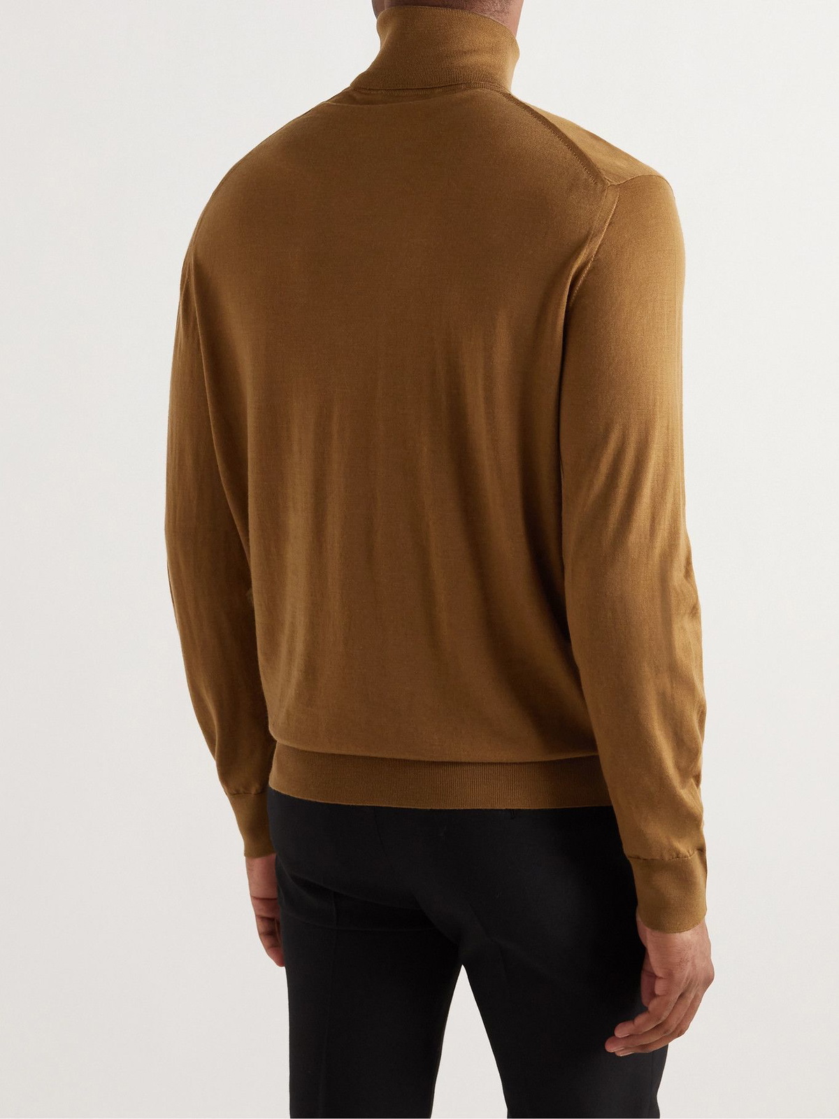 Ermenegildo Zegna - Slim-Fit Vicuña Wool Rollneck Sweater - Brown ...