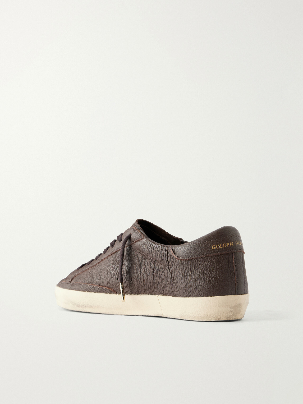 Golden Goose - Super-Star Distressed Full-Grain Leather Sneakers - Brown