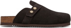 Barbour Brown Bowman Suede Mule Loafers