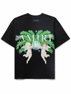 AMIRI - Airbrush Logo-Print Cotton-Jersey T-Shirt - Black