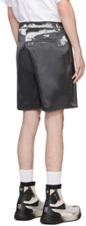 HELIOT EMIL Gray Liquid Metal Shorts