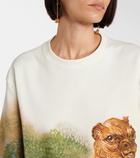 Loewe Printed cotton-blend T-shirt