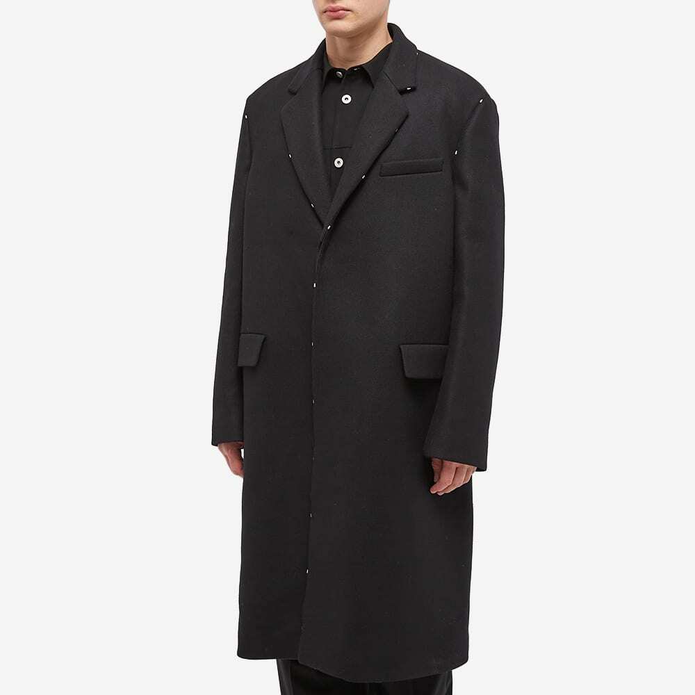 Loewe Men's Embroidered Long Coat in Black Loewe