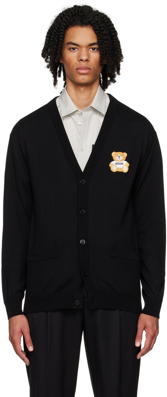 Photo: Moschino Black Teddy Bear Cardigan