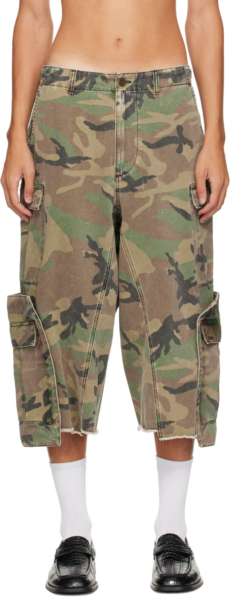 VETEMENTS Khaki 3/4 Merged Cargo Pants