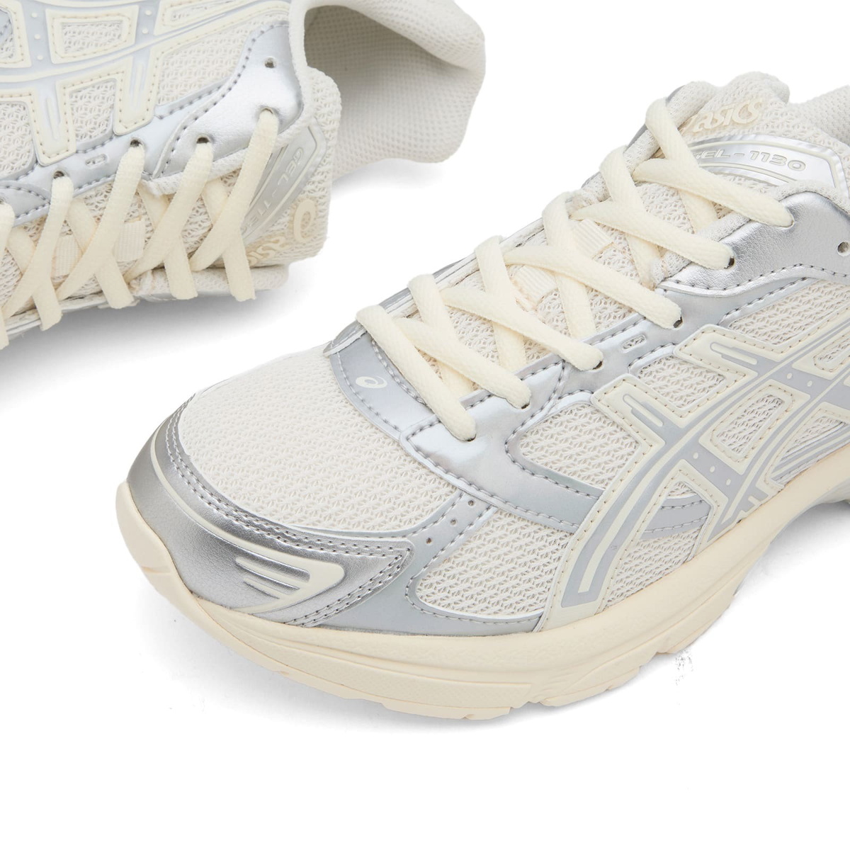 Asics Gel-1130 Sneaker in Cream/Pure Silver