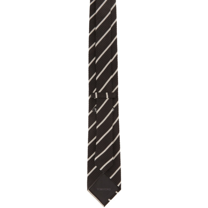 TOM FORD Black Regimental Tie TOM FORD