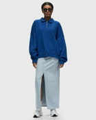 Rotate Birger Christensen Oversized Polo Sweater Blue - Womens - Half Zips