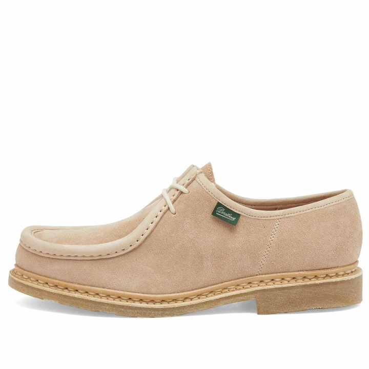 Photo: Paraboot Women's Michael Suede Leather Lace Up Derby Shoe in Sandstone