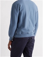 Bellerose - Flake Fleece-Back Cotton-Jersey Sweatshirt - Blue