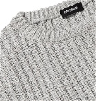 Raf Simons - Oversized Cutout Metallic Knitted Sweater - Men - White