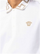 VERSACE - Logo Pique Cotton Polo Shirt
