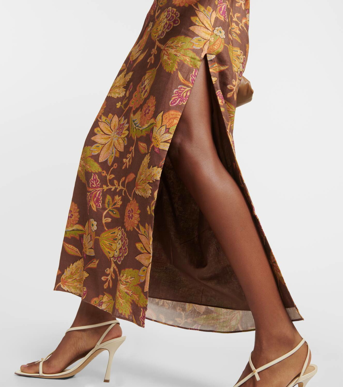 SIR Josefina floral linen midi dress SIR. SIR Josefina floral linen midi dress SIR.
