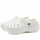 Crocs Women's Classic Platform Lined Clog in White