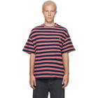 Jil Sander Navy & Red Striped T-shirt