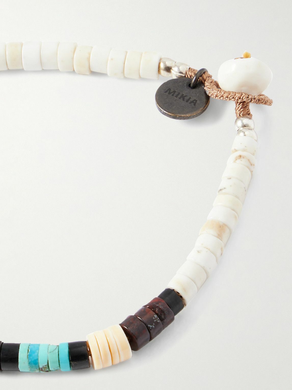 Mikia - Silver Multi-Stone Beaded Bracelet - White