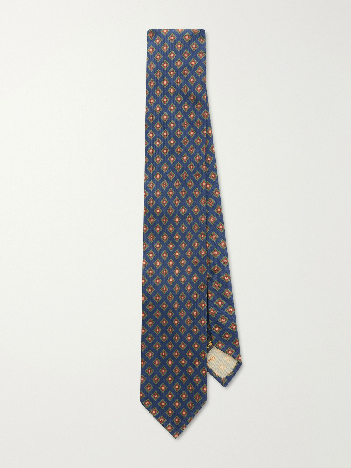 Rubinacci - 8cm Printed Silk-Twill Tie - Blue