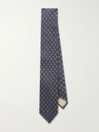 Rubinacci - 8cm Printed Silk-Twill Tie - Blue