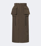 Sacai Cotton-blend cargo skirt