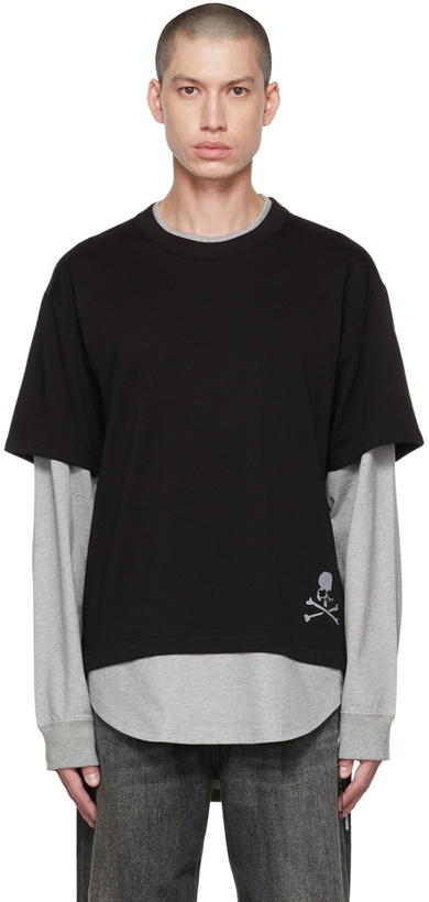 Photo: mastermind WORLD Black & Gray Layered Long Sleeve T-Shirt