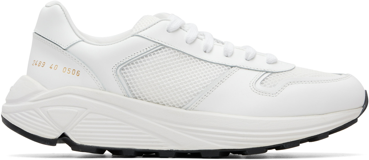 Common Projects White Premium Runner Sneakers