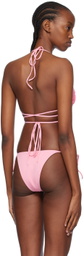 Magda Butrym Pink Floral Bikini Top