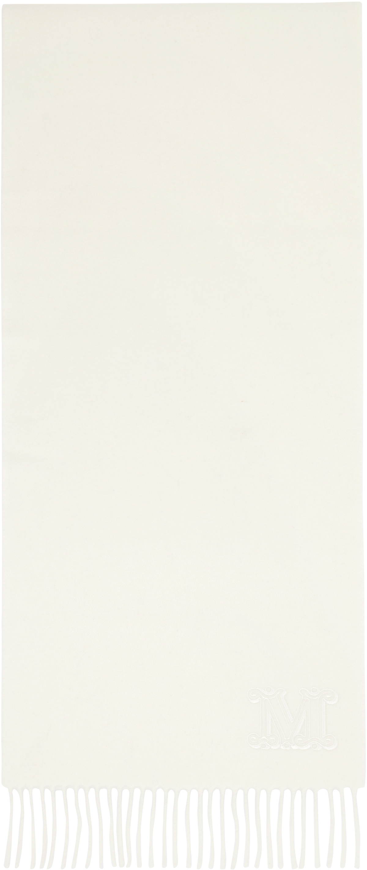 Max Mara White Dalia Scarf