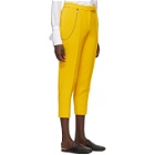 Bottega Veneta Yellow Wool Cropped Trousers